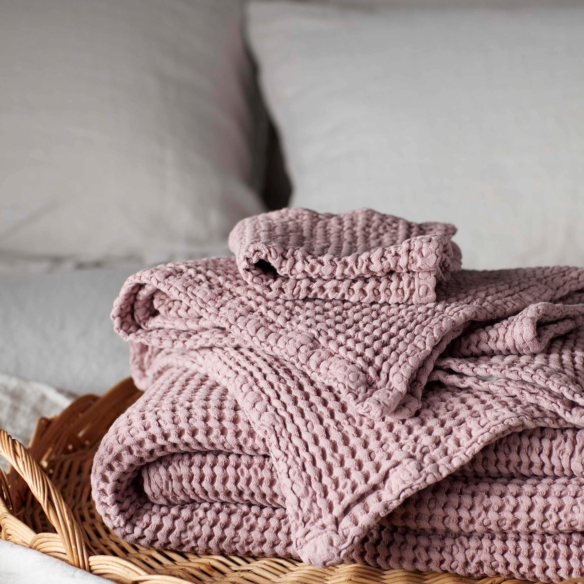 Vintage Rose 100% Cotton Waffle Towels