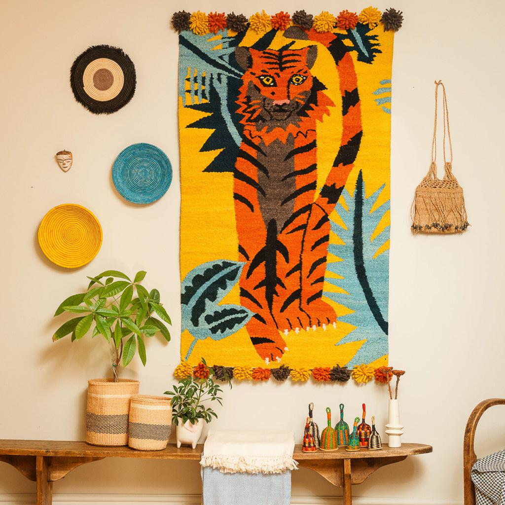Woven Kenyan Wall Hanging | Rug 'Tiger'