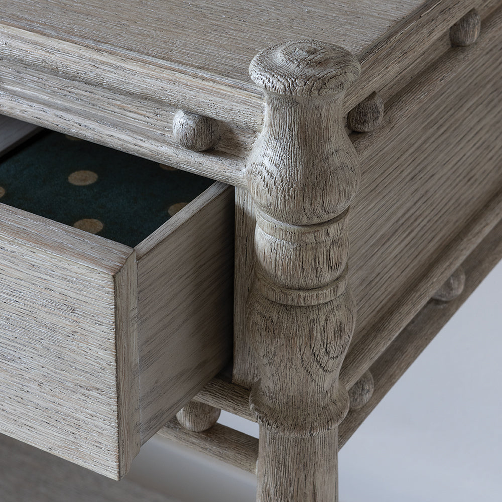 Morris Greyed Oak Console Table