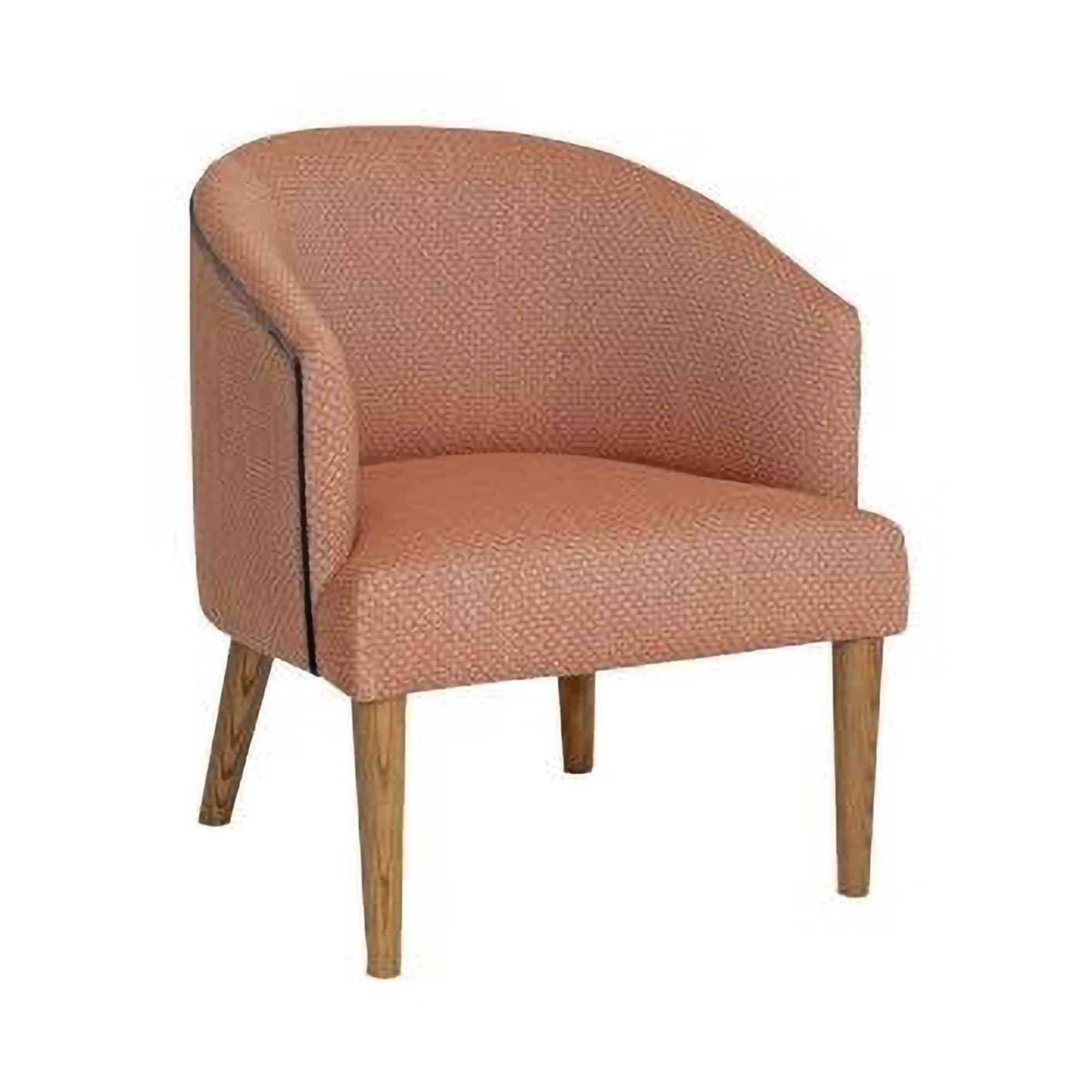 Coral Oak Tub Chair-Turned Legs