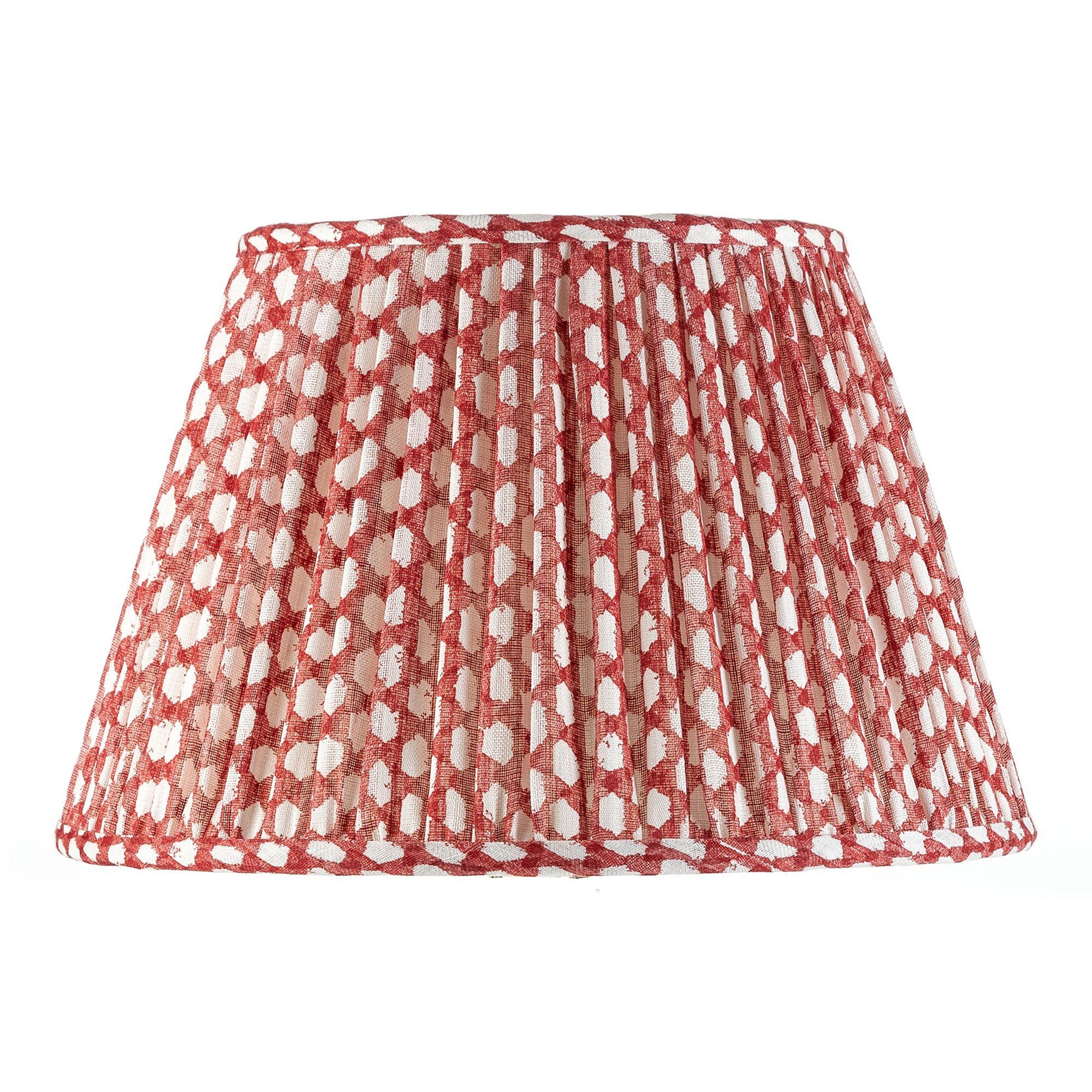 Wicker Red Linen Lampshade