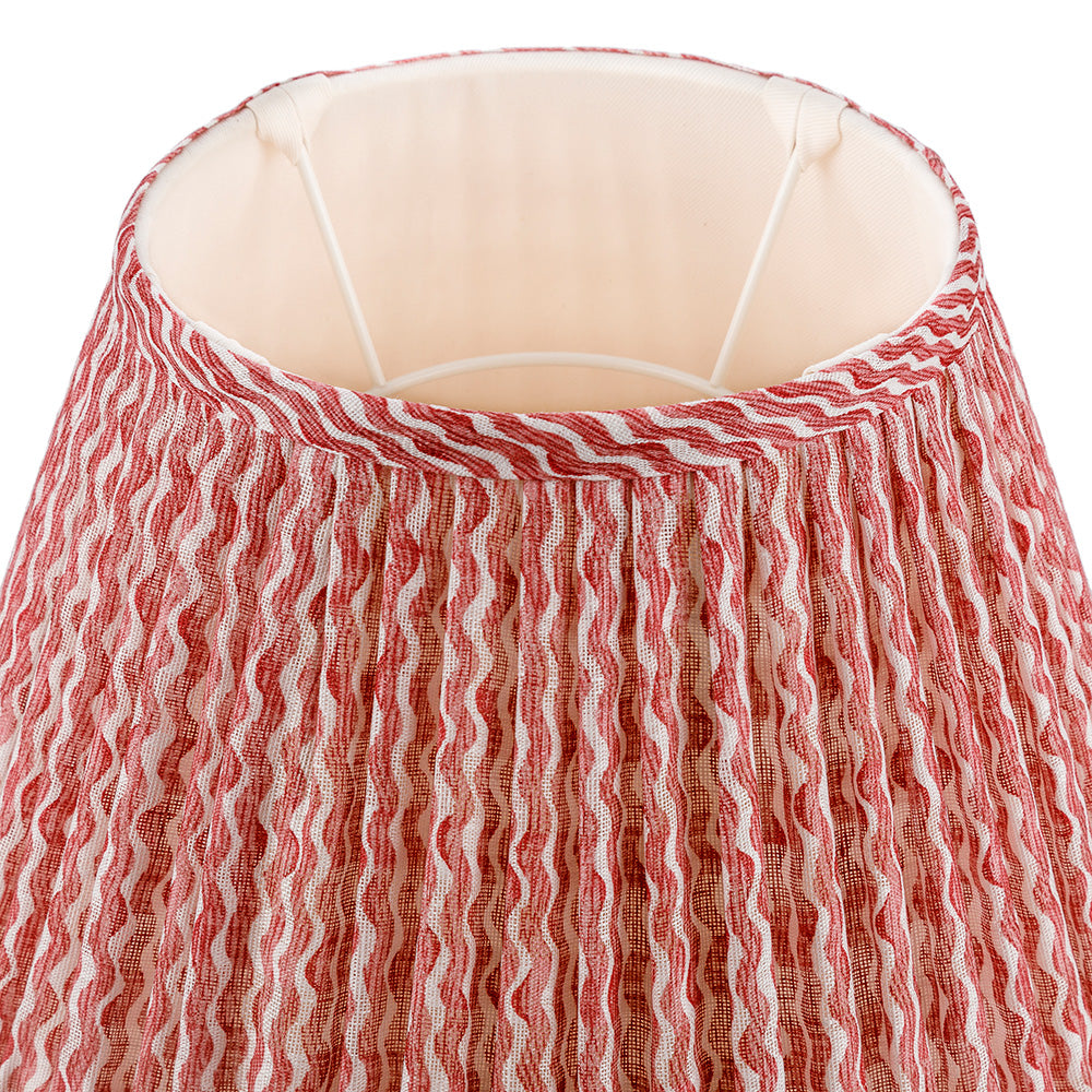Popple Red Linen Lampshade