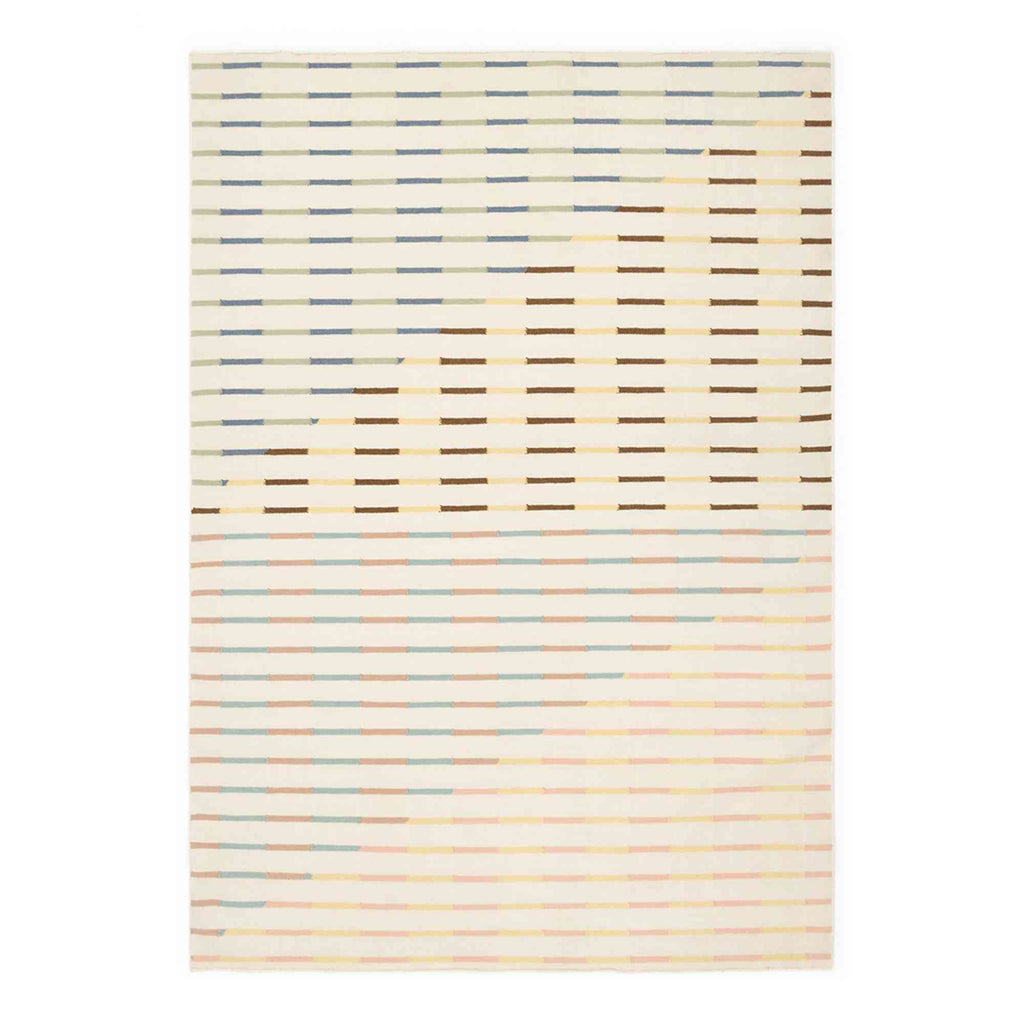 Binary Pastel Flatweave Wool Rug Designed Kangan Arora