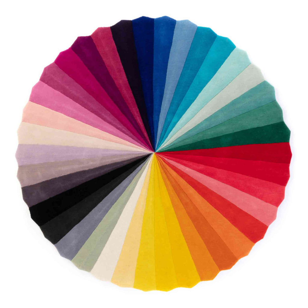 Chroma Primary Tufted Circular Wool Rug Designed Kitty Joseph