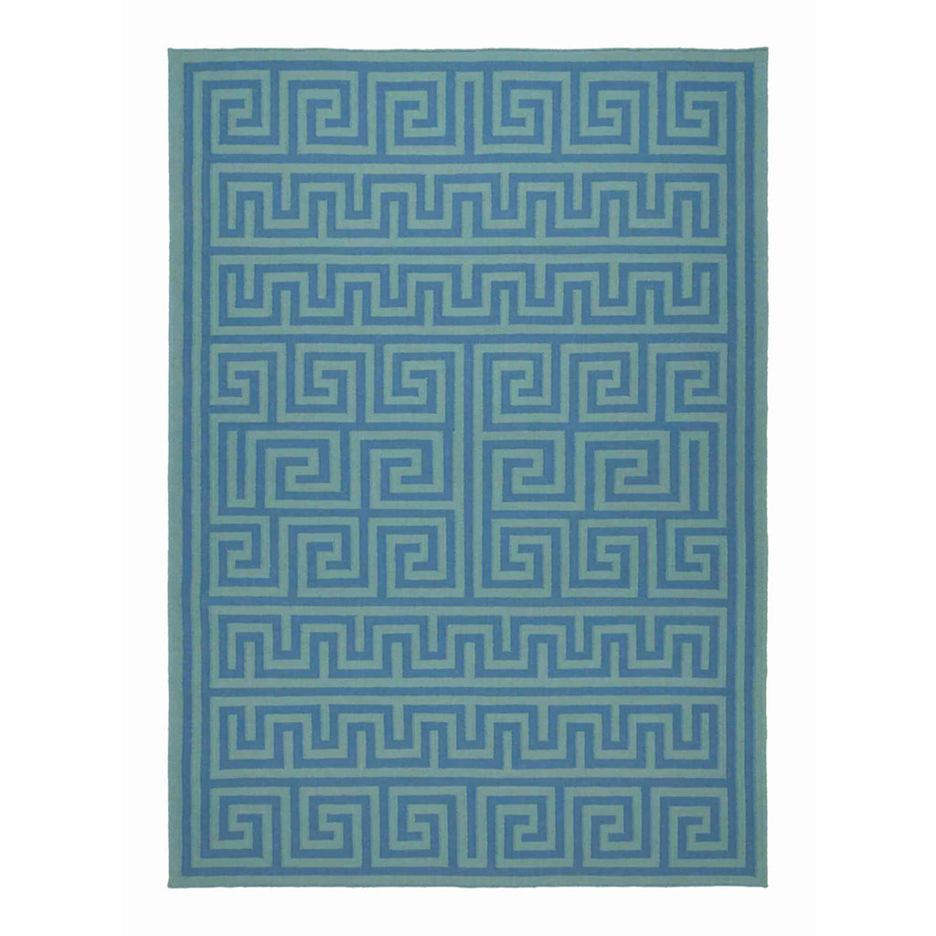 Meandros Mediterranean Motif Flatweave Wool Rug Designed Adam Furman
