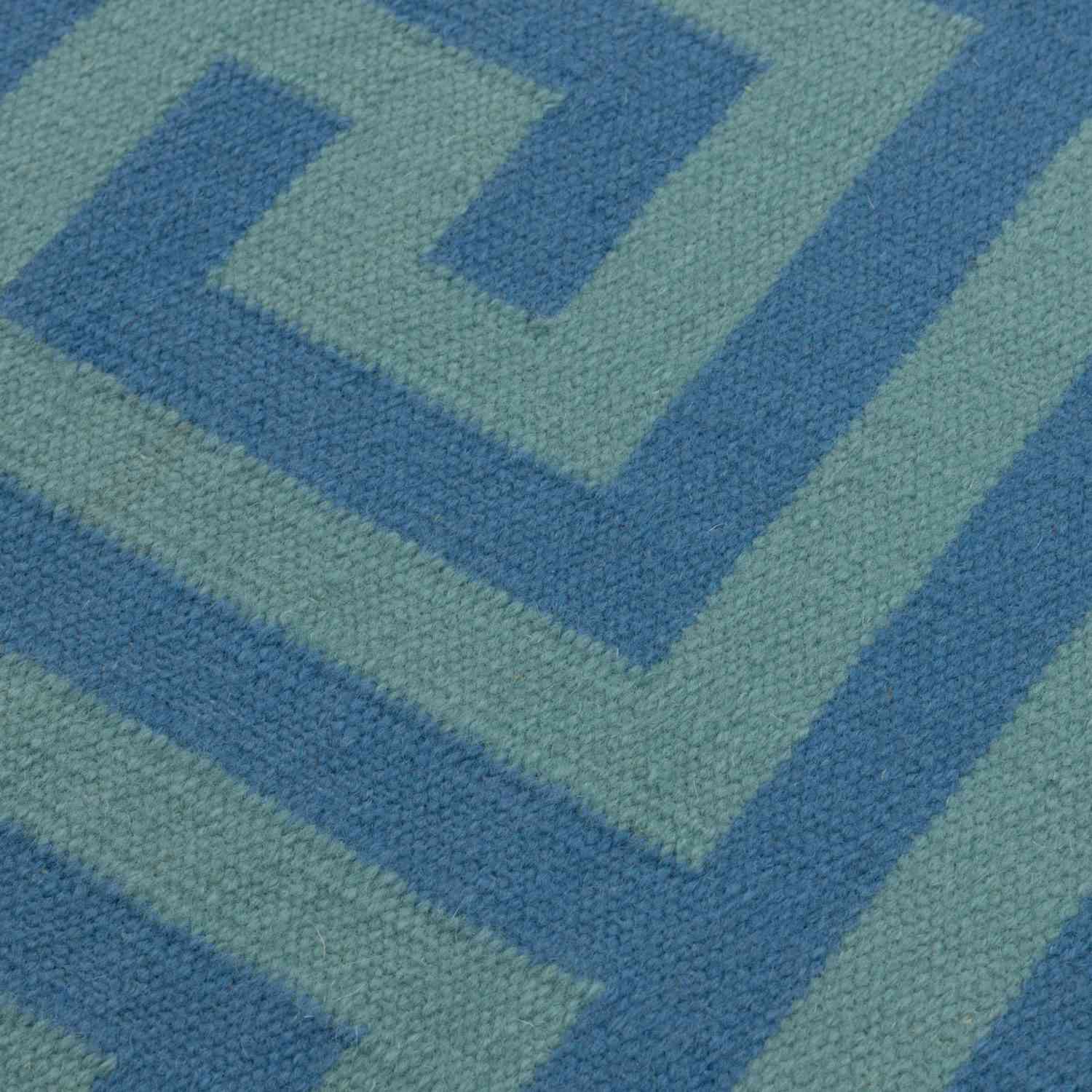 Meandros Blue NZ Wool Rug by Adam Furman