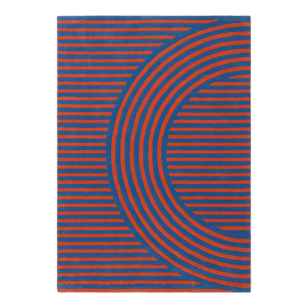 Monument Abstract Tufted Wool Rug & Red Designed Kangan Arora