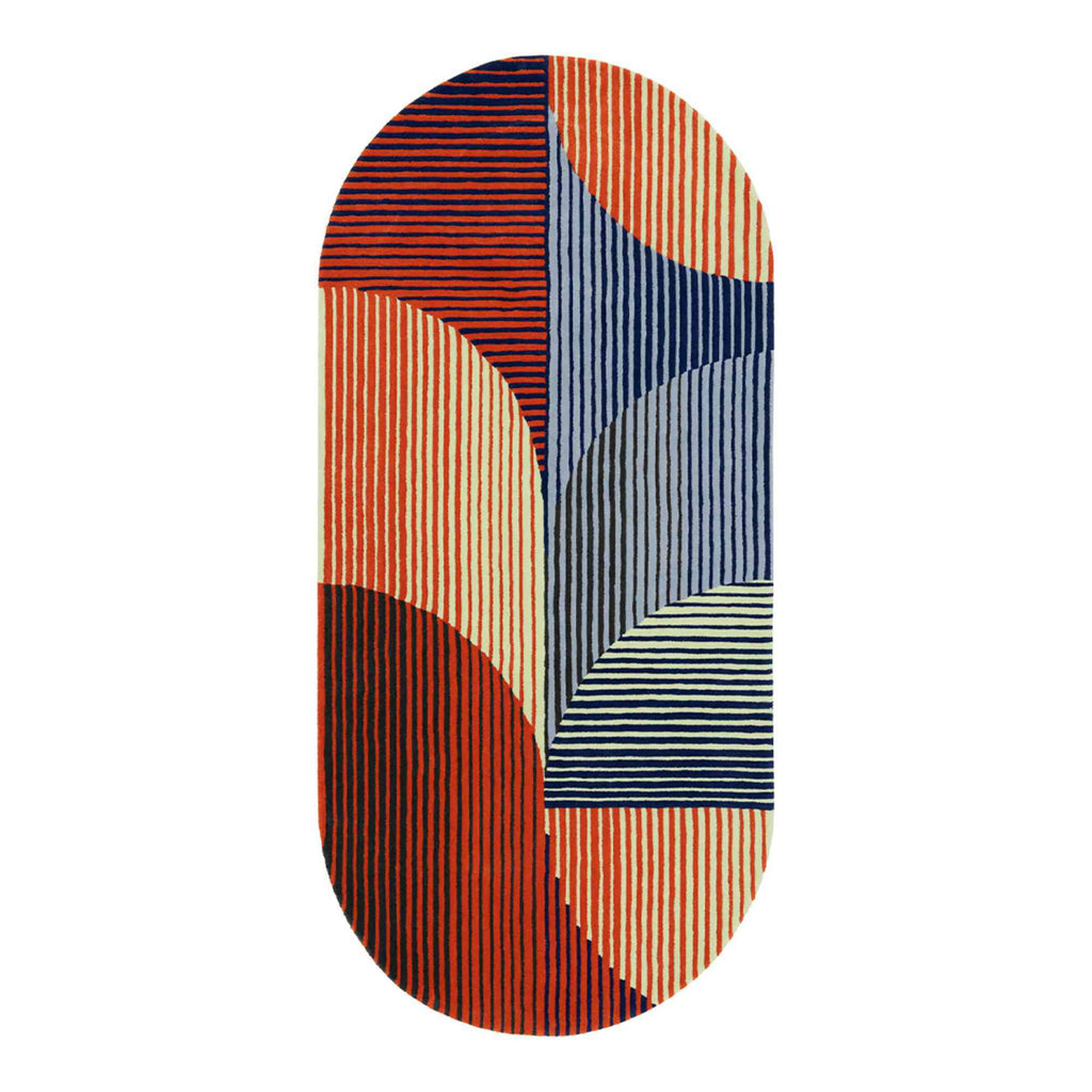 Stripes Tufted Wool Rug Designed Diane Bresson