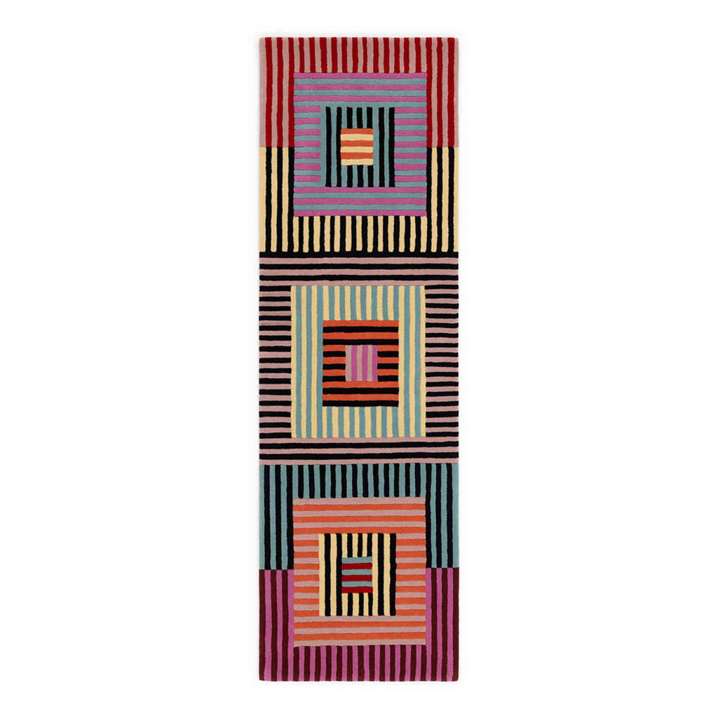Tango Striped Tufted Wool Runner Rug Designed Kangan Arora