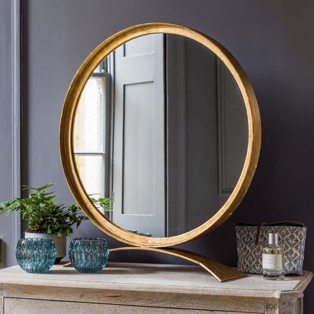 Zander Gold Table Mirror