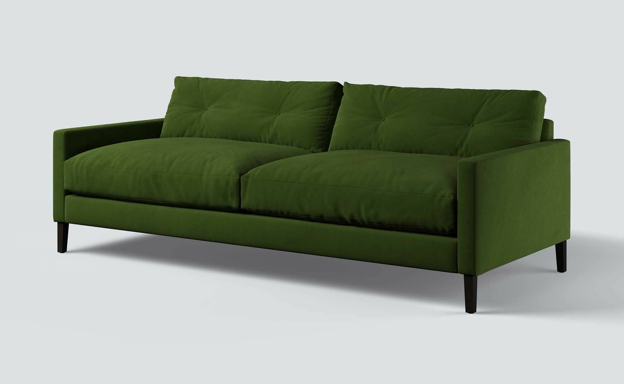 Kasper Grass Green Stain Guarded Velvet Sofa