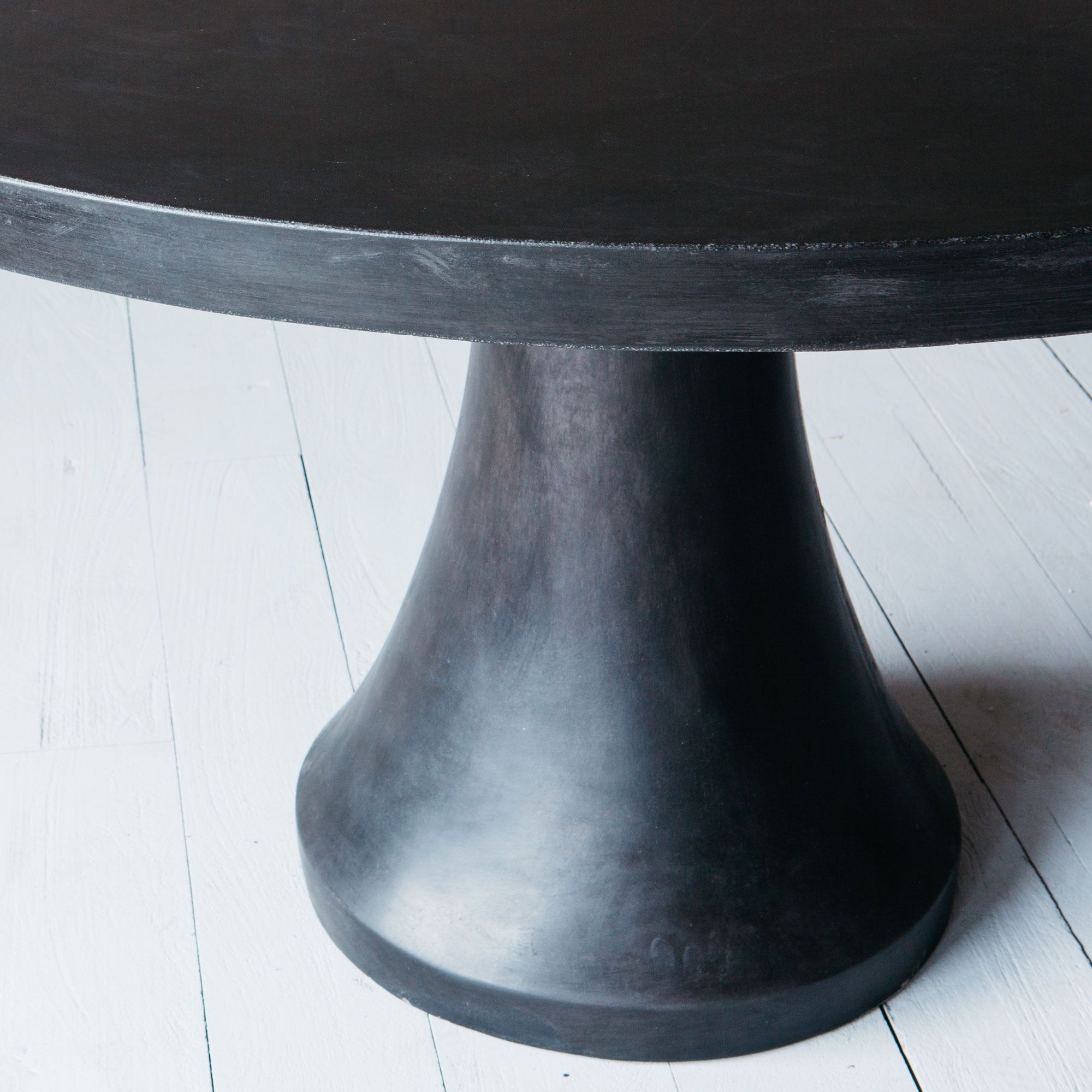 Goswell Black Cement Round Dining Table