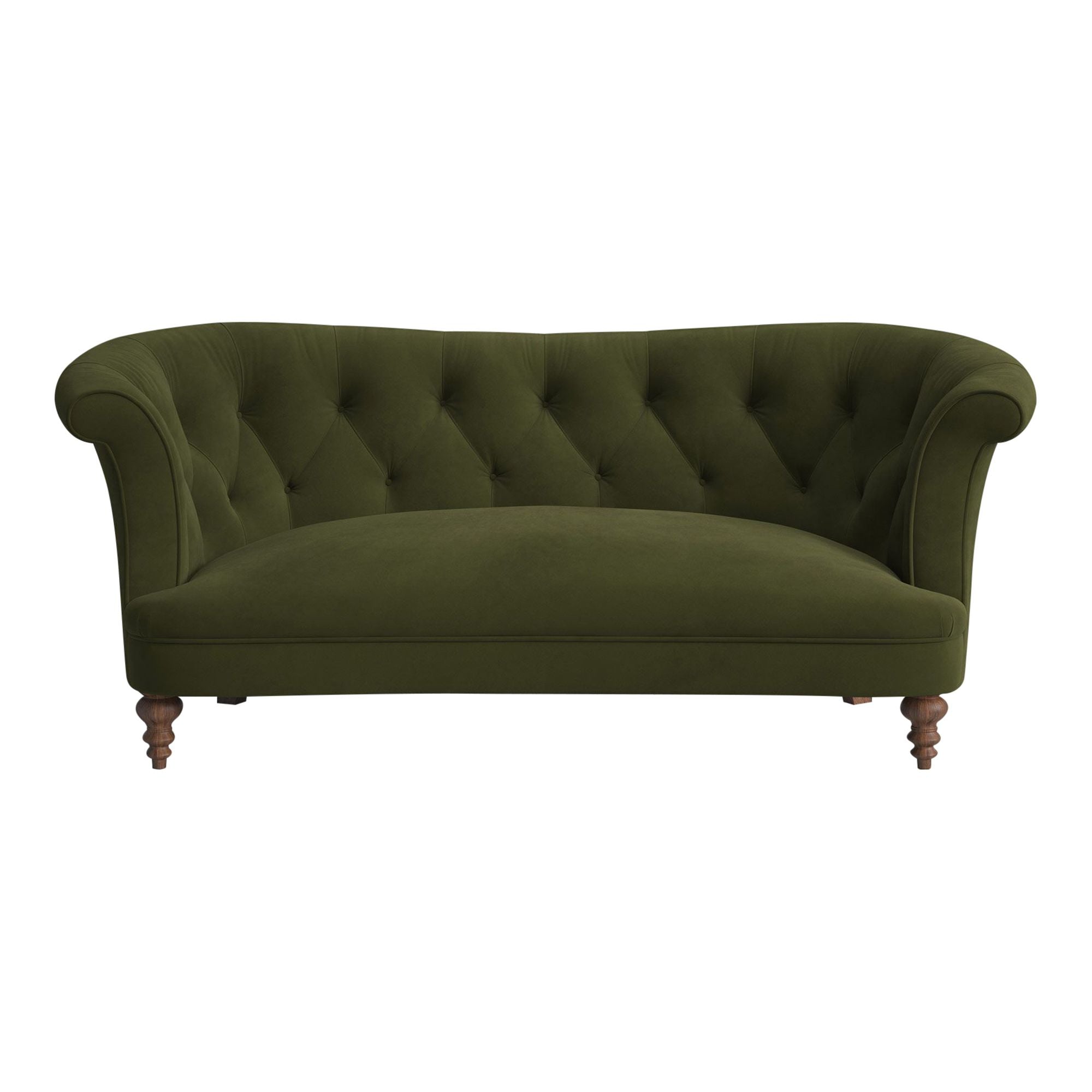 Diana Forest Green Stain Guarded Velvet Sofa