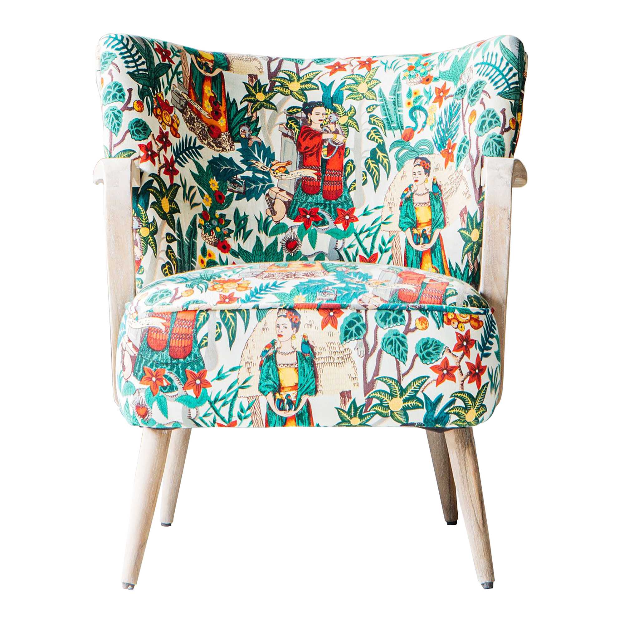 Lina Mexicana Multi-colour Upholstered Wood Armchair