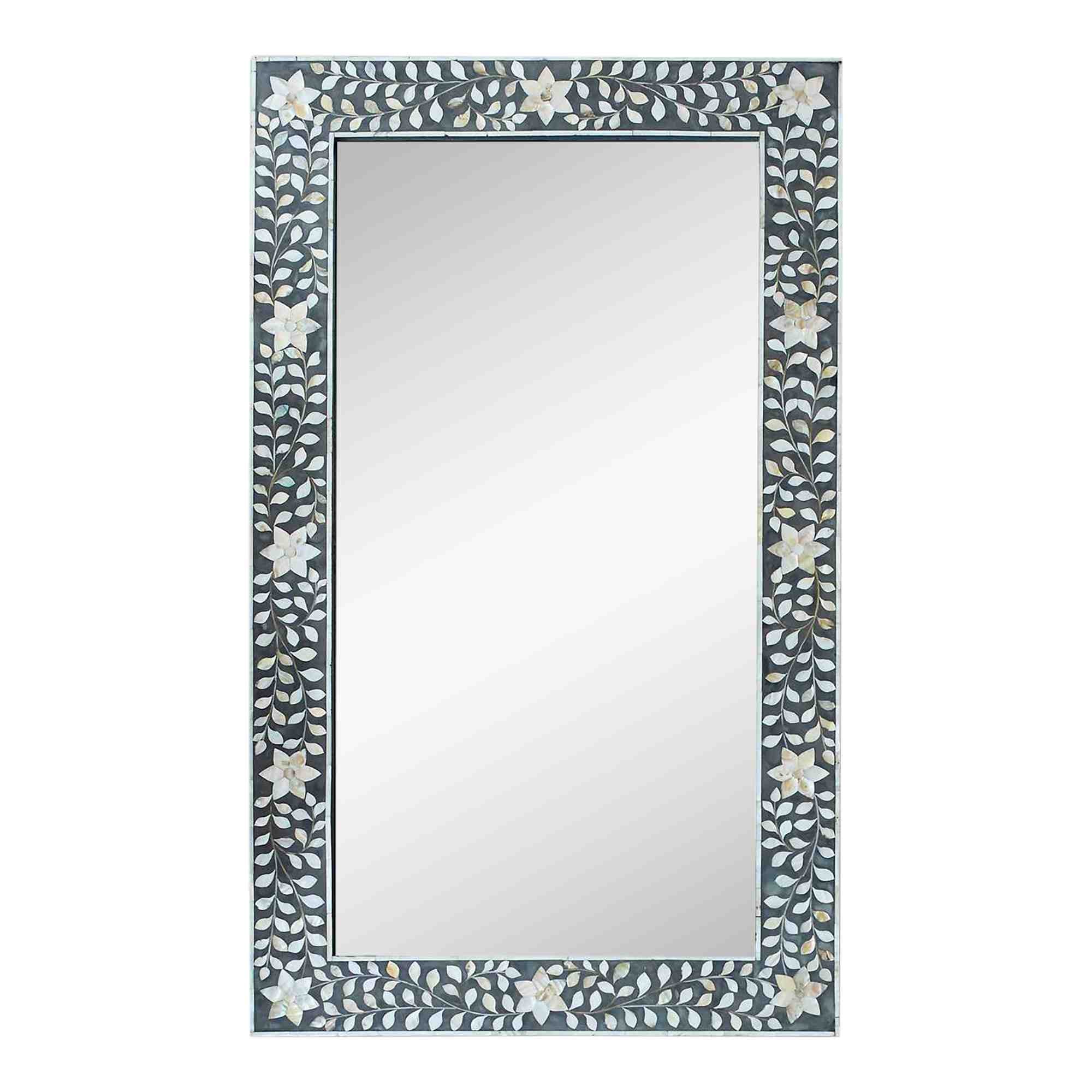 Maxi Grey Mother of Pearl Mirror