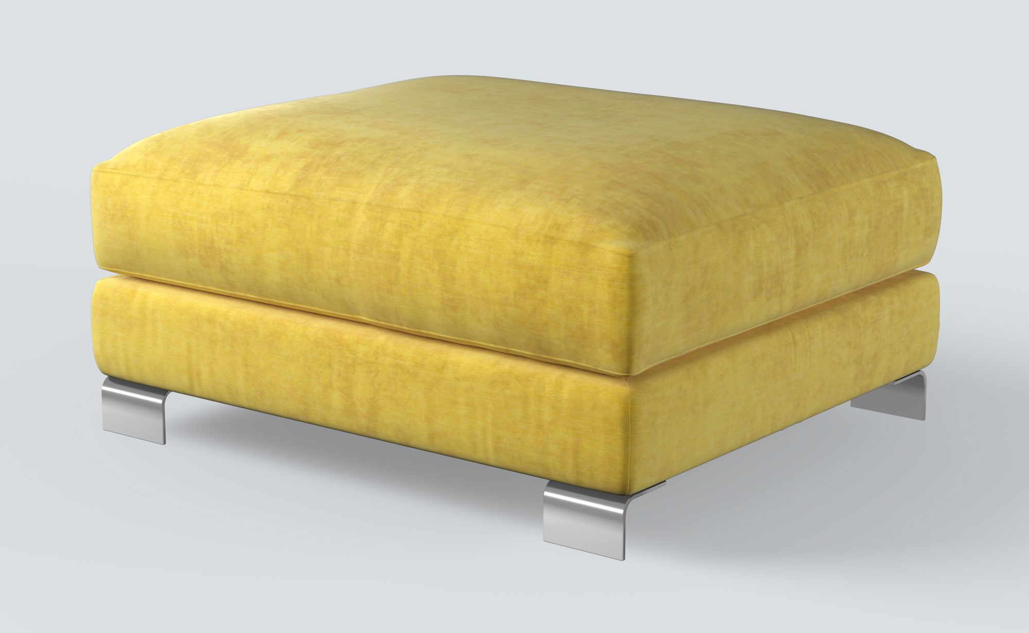 Dakota Mustard Vintage Velvet Footstool