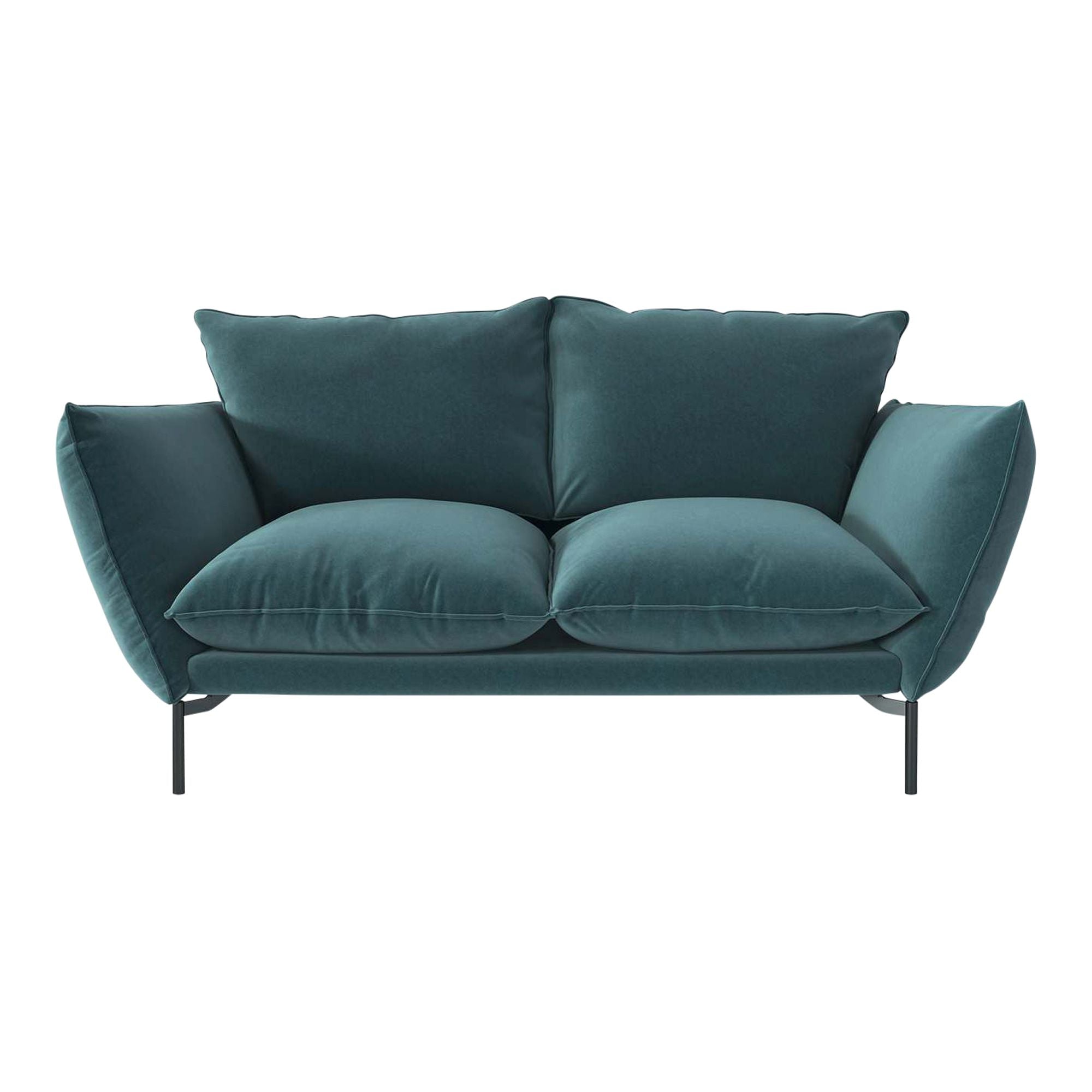 Freddie Cornflower Blue Lario Velvet Sofa - 2 Seater