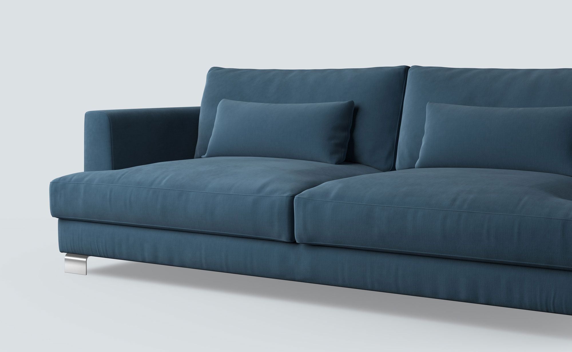 Dakota Navy Blue Classic Velvet Sofa - 3 Seater