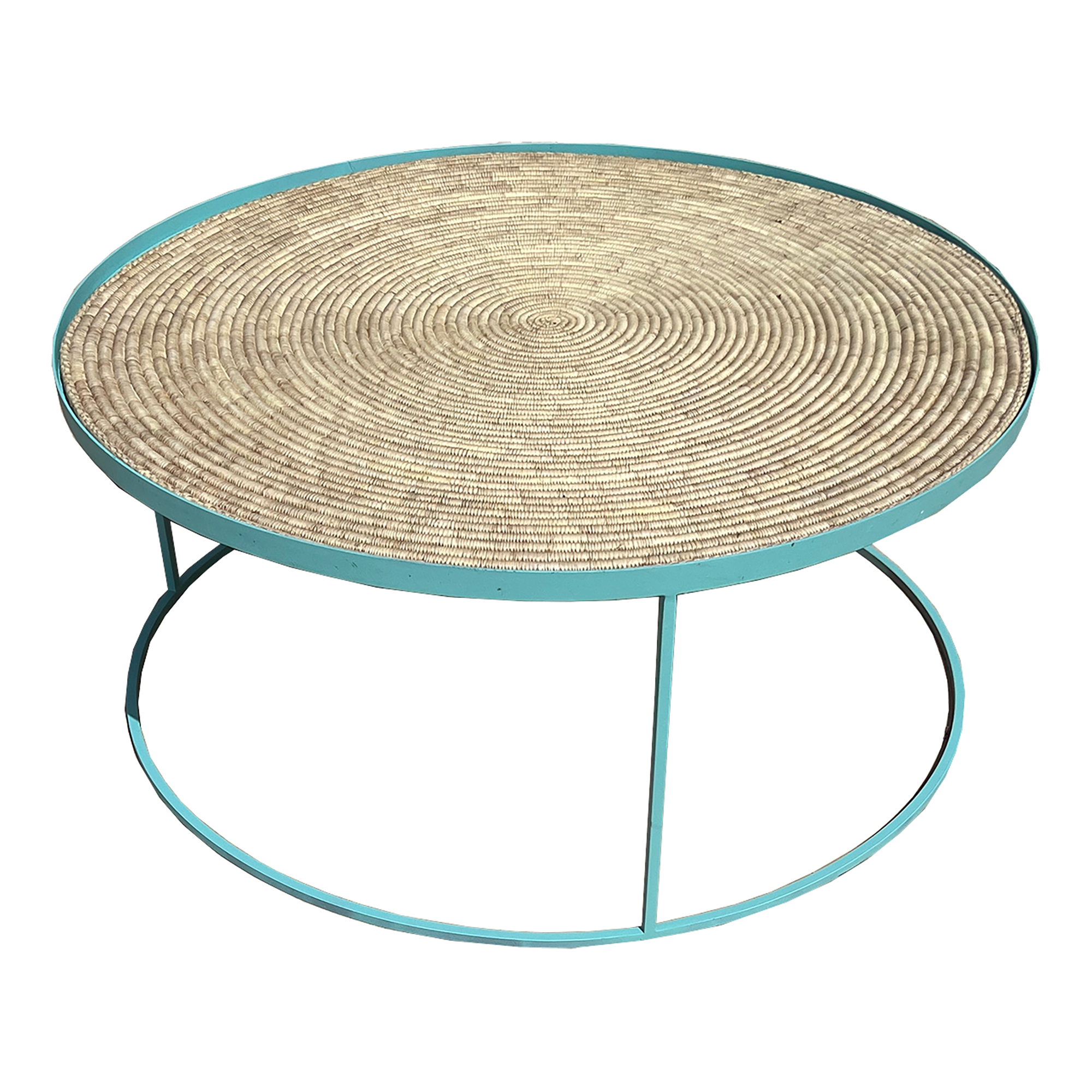 Lily Turquoise Metal Coffee Table