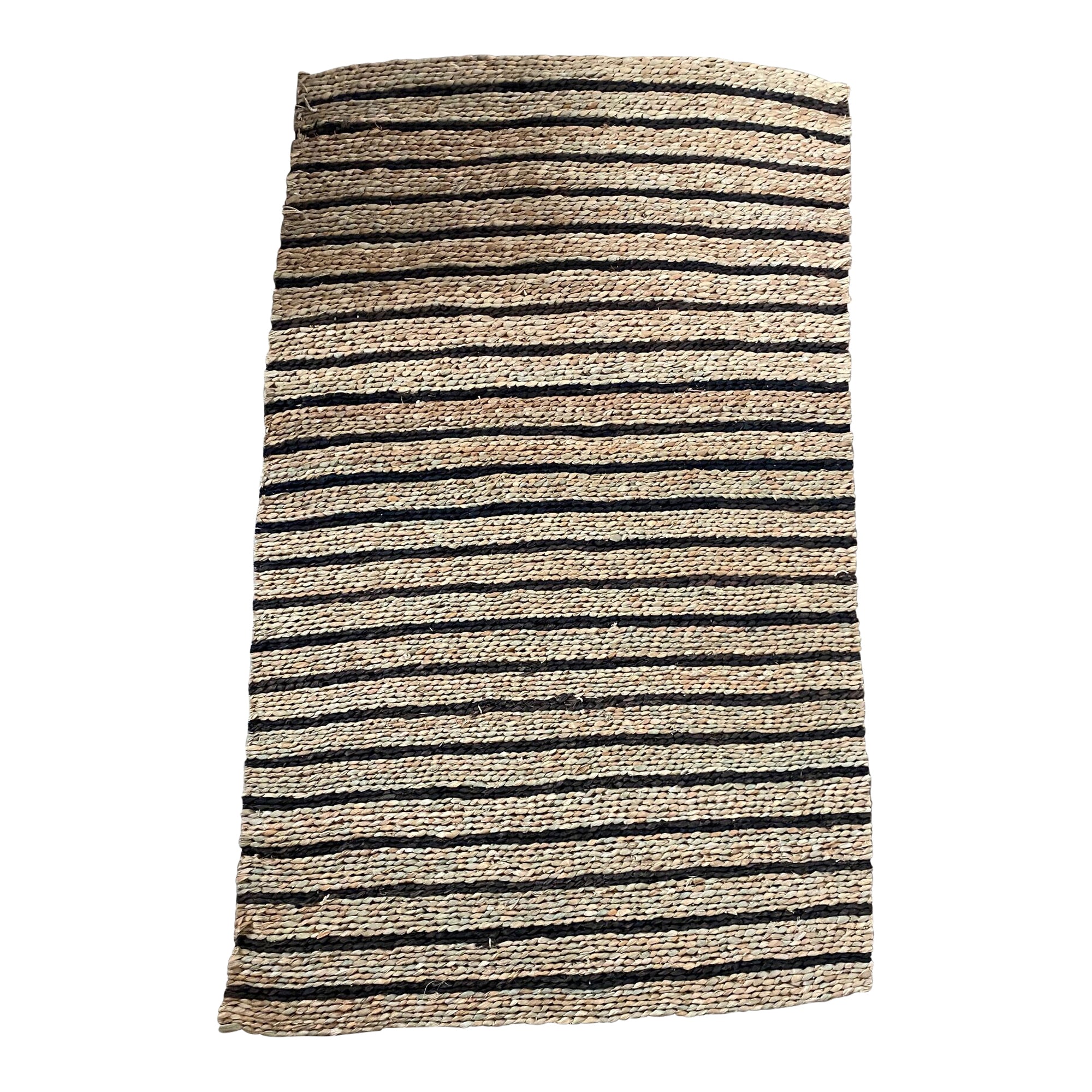 Stripes Seagrass Hall Runner Rug - Small