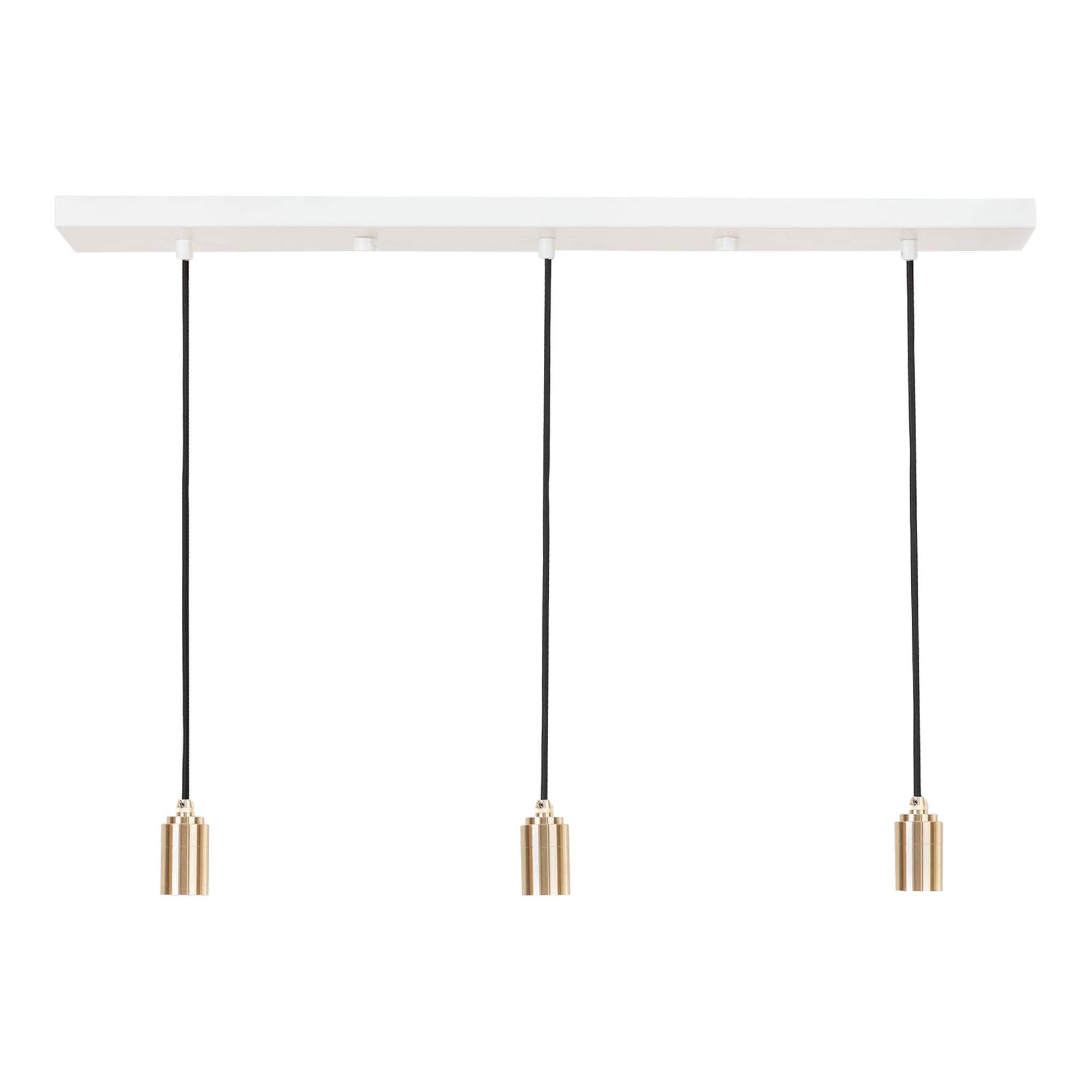 Linear Triple Pendant with Brass