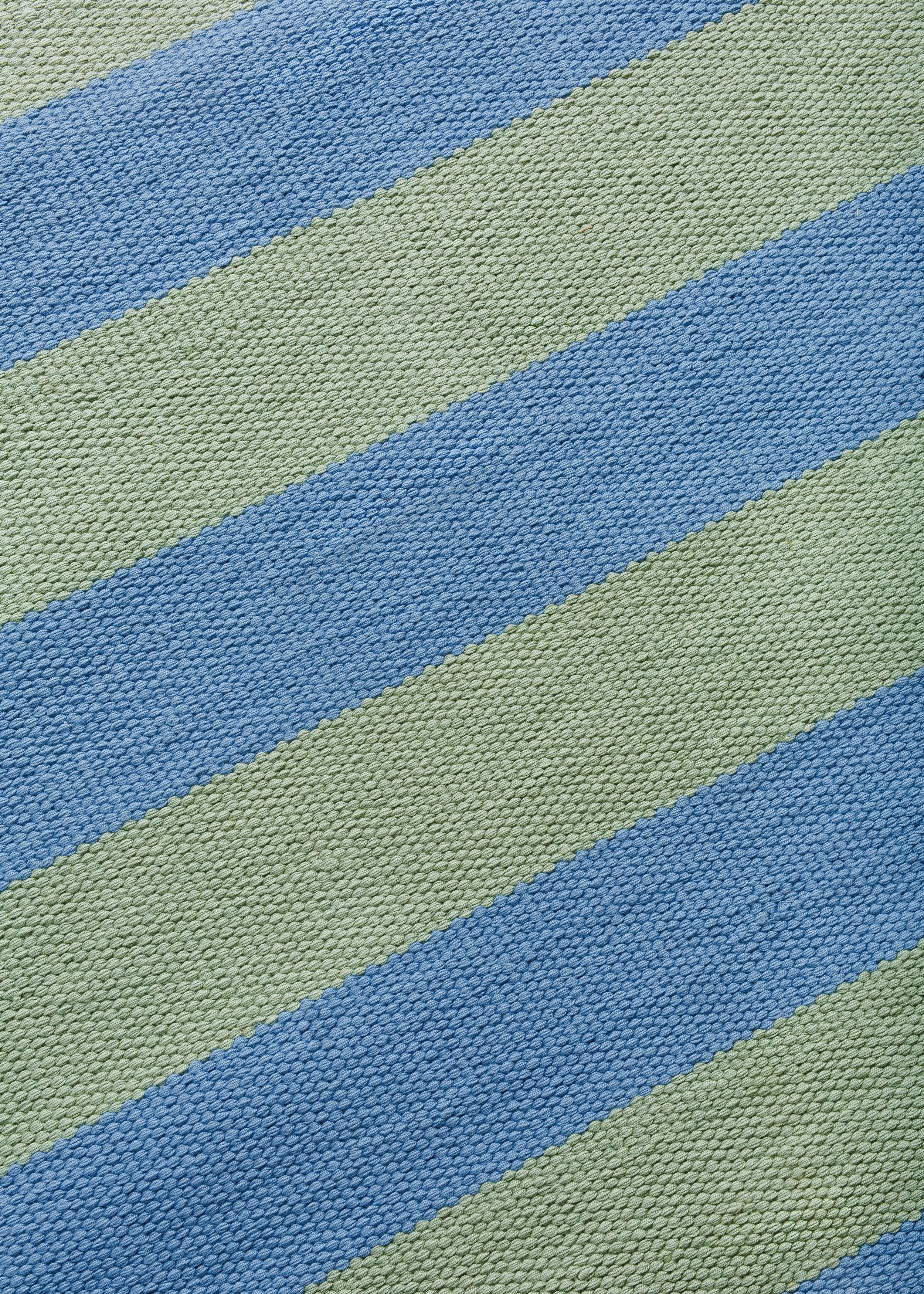 Riaz Blue Stripe Cotton Rug