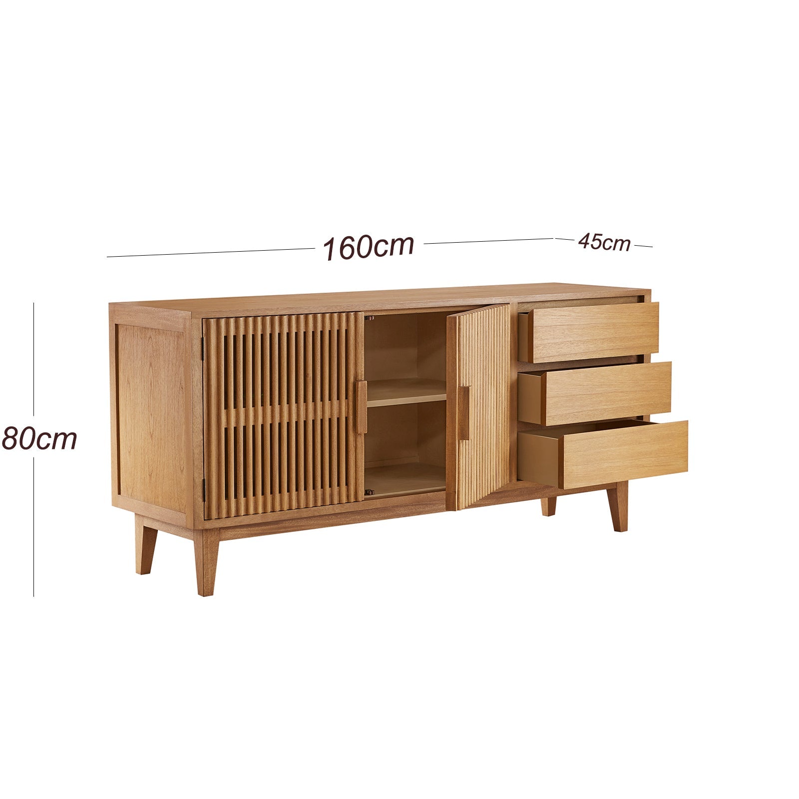 Melia Three Drawer Sideboard Cabinet