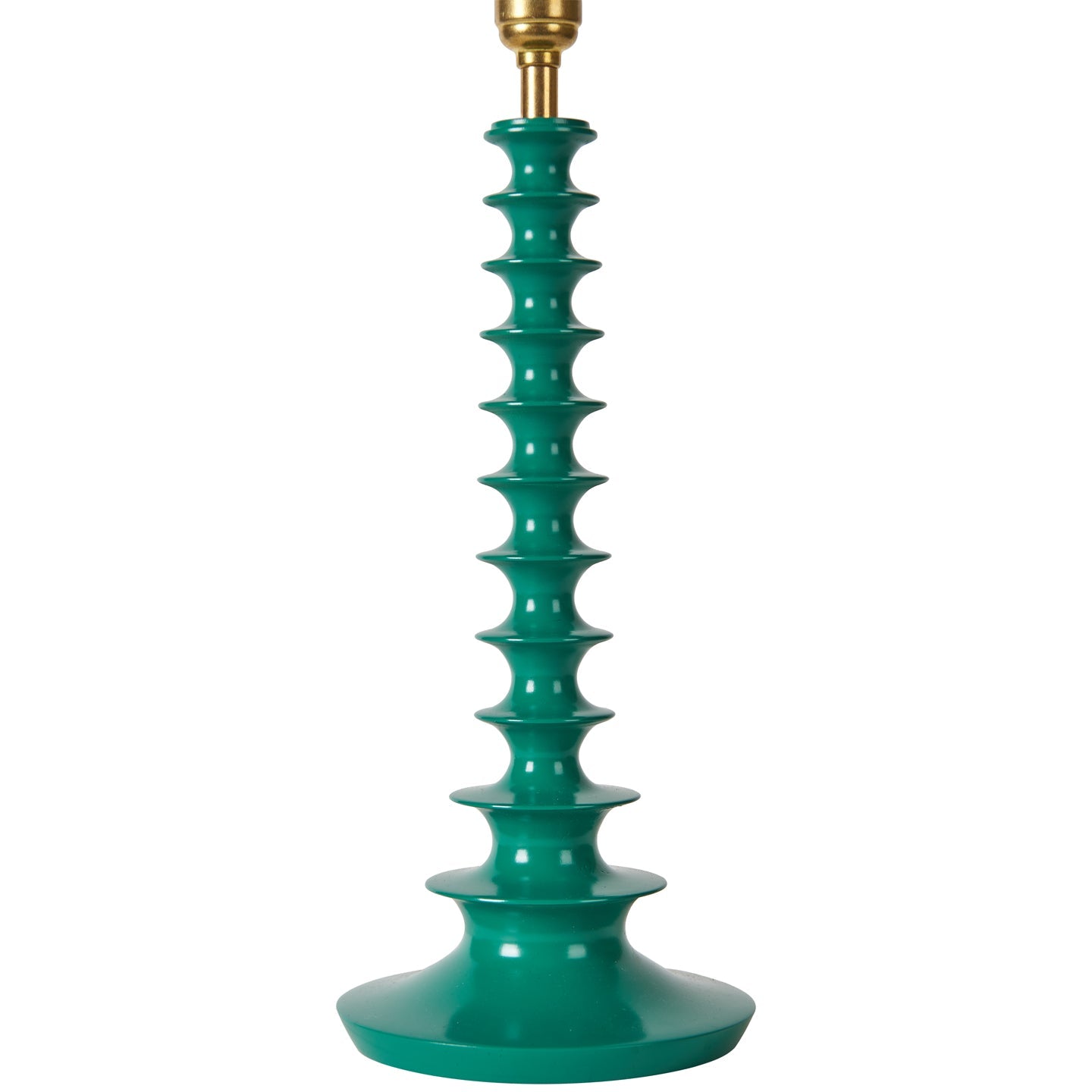 Green Tiered Lacquer Wooden Lamp Base