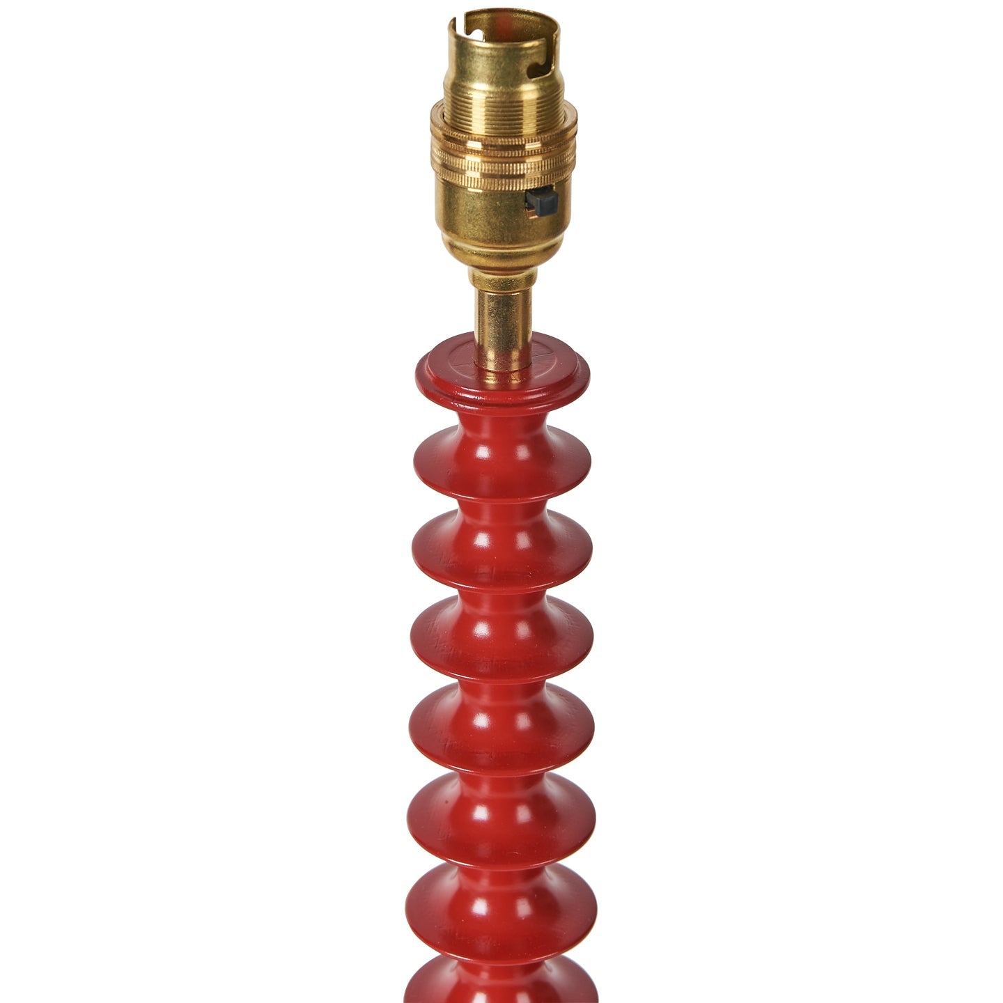 Red Tiered Lacquer Wooden Lamp Base