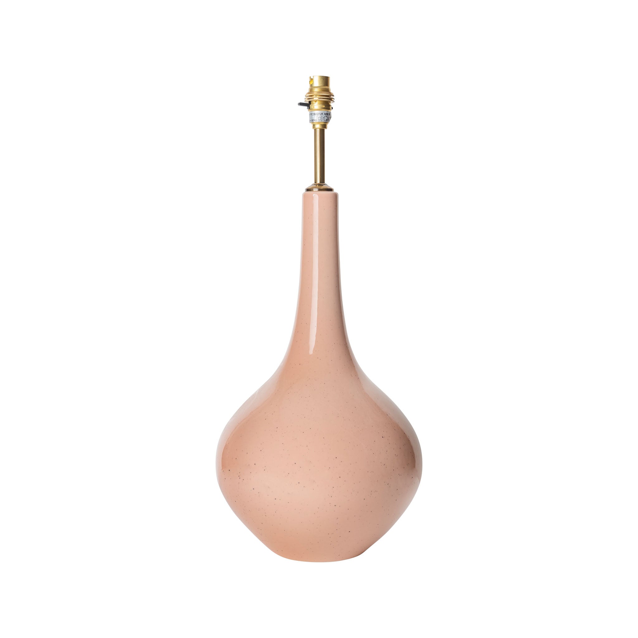 Pale Pink Teardrop Ceramic Lamp Base