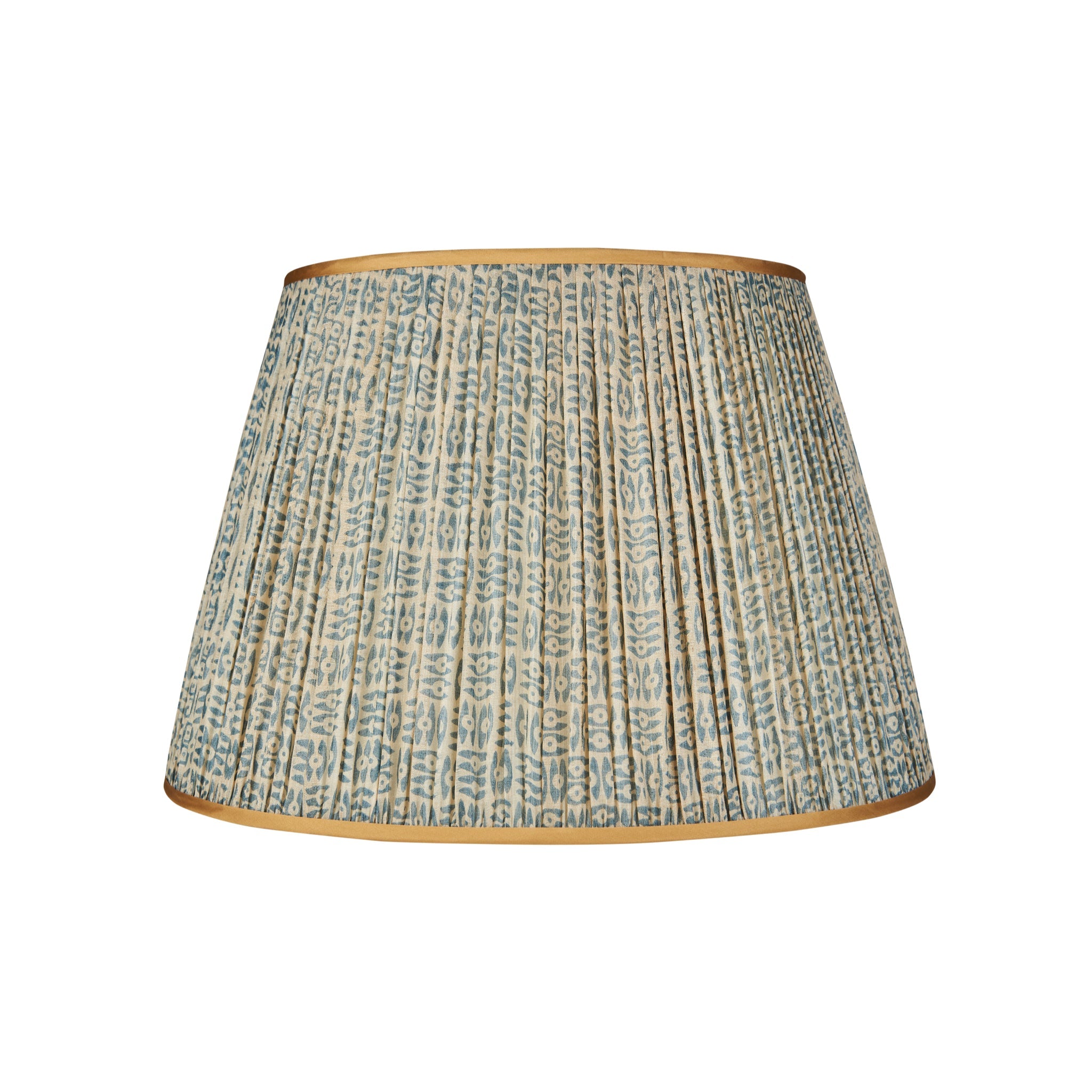 Inverted Blue and White Tribal Patterned Lampshade