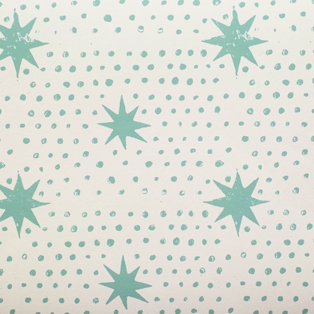 Spot & Star Wallpaper Pea Green