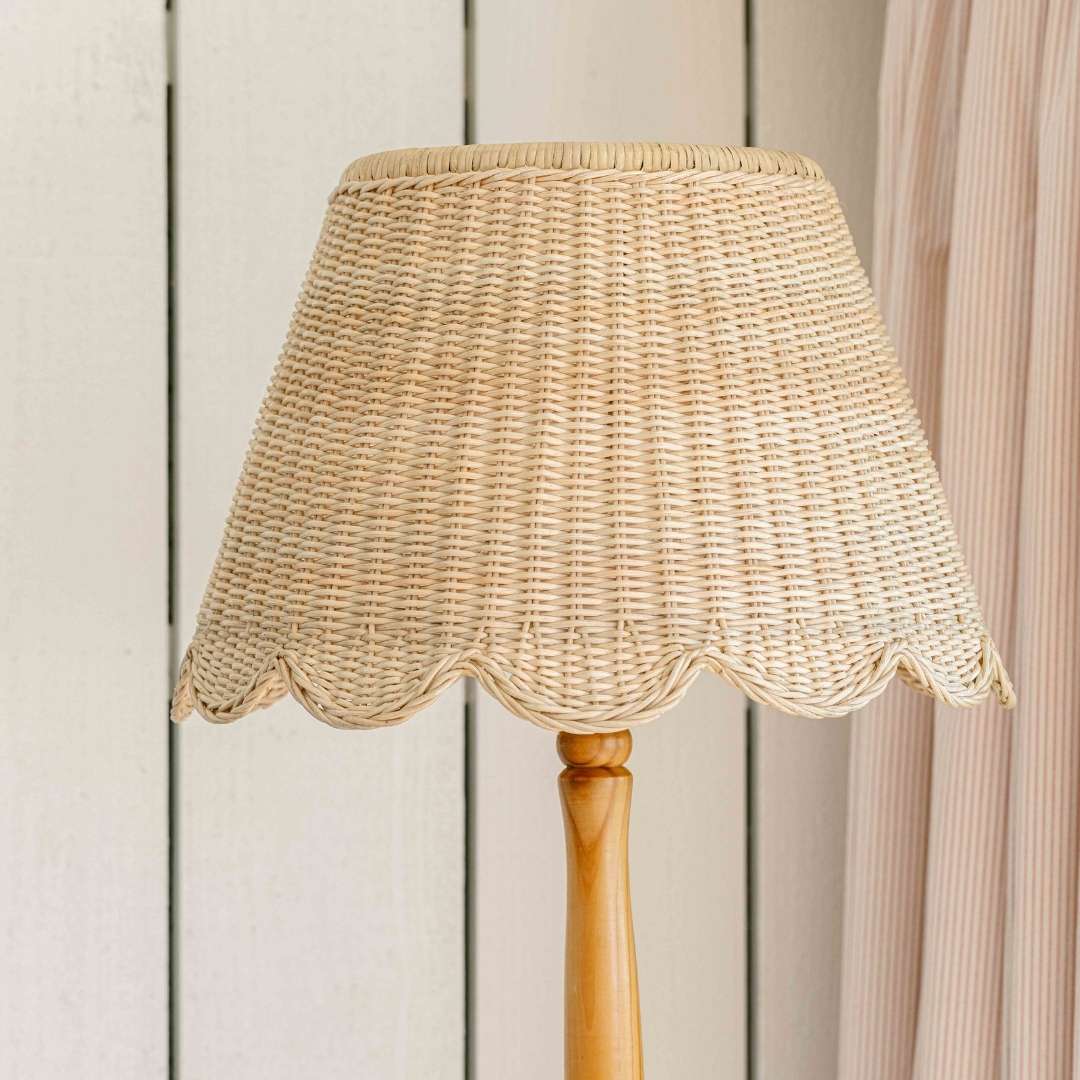 Mimi Rattan Scalloped Lampshade (Large)