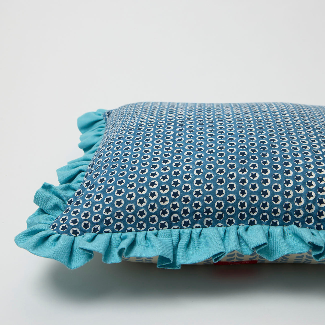 Cushion Frill Tuk Tuk Blue Bindi Blue