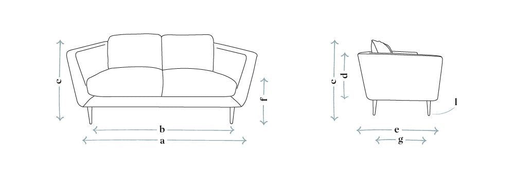 Holly Pumice House Herringbone Weave Sofa - 2.5 Seater