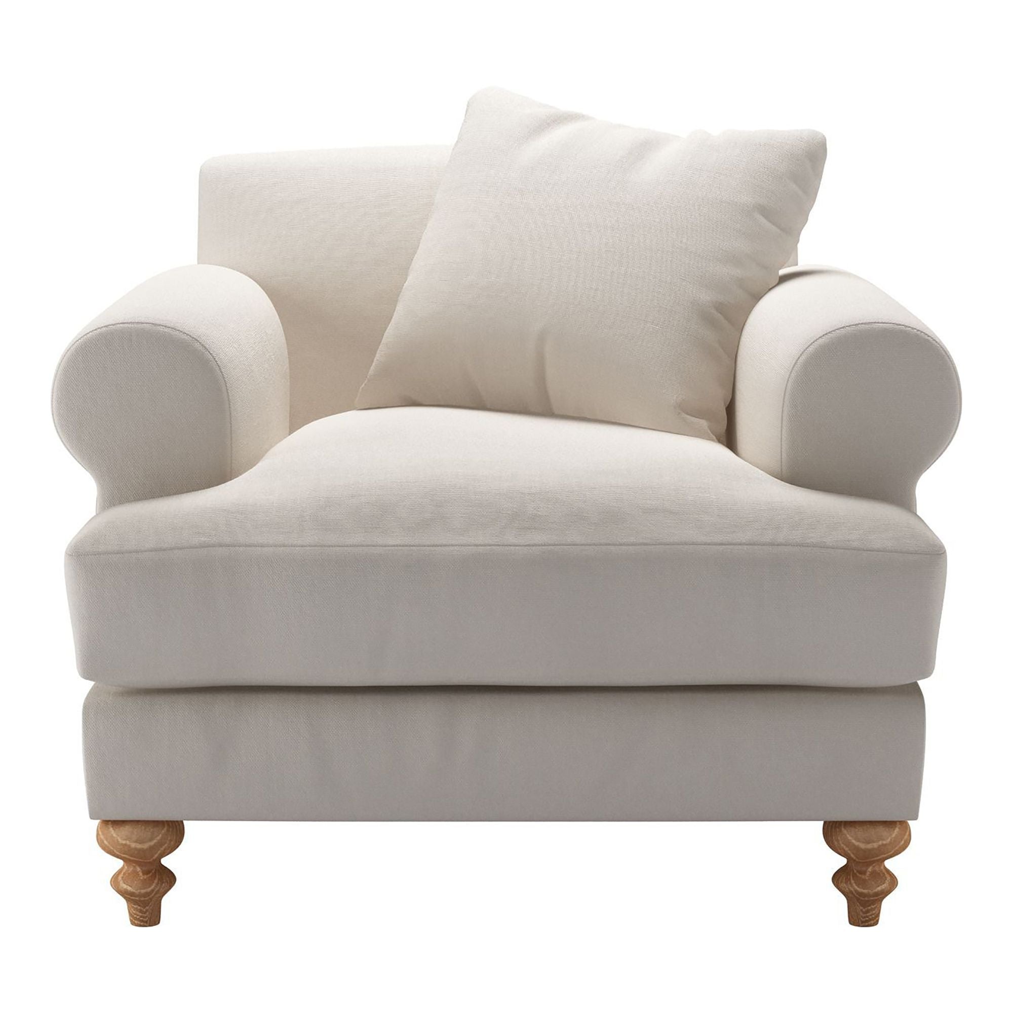 Teddy Brushed Linen Cotton Armchair