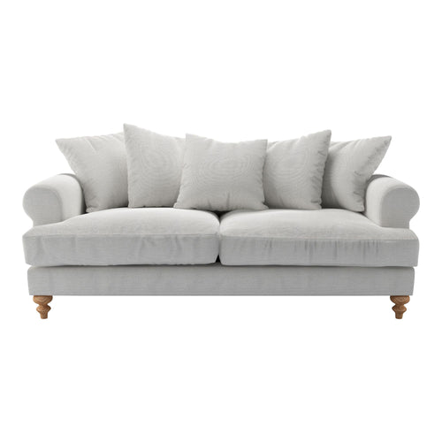 Teddy Scroll Arm Sofa | Basket Weave | 3 Seater
